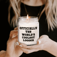 thumbnail image 2 of Logger Gifts for Her, Officially The World's Coolest Logger, 9oz Vanilla Soy Candle for Mother's Day, A Unique Present from Men to Women, Perfect for Friends, Coworkers, or Family, Funny Quote, 2 of 4