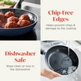 thumbnail image 5 of Lumenflon Deco 11” Nonstick Frying Pan Skillet, Made in Italy, Diamond Ceramic PFAS-Free, Dishwasher & Metal Utensil Safe, Durable Gloss Enamel Finish, Stay-Cool Handle, High Walls-Extra Room, Blue, 5 of 6