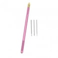 thumbnail image 4 of Tambour Crochet Hook with 3 Needles Embroidery Beading Knitting Tool DIY Tambour Pink, 4 of 7