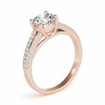 thumbnail image 3 of HeartsAndYou 1.9ct Round Cut Moissanite Split Shank Solitaire Engagement Ring for Women 18k Rose Gold over Silver, 3 of 5