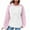 Pink, variant on Women's Waffle Hoodies Fashion Color Block Sweatshirts Drawstring Raglan Hooded Sweaters Fall Winter Long Sleeve Hoody Jacket Outwears Tops with Pocket