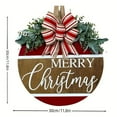 thumbnail image 4 of Merry Christmas Wall Wreath,Red Artificial Christmas Wreath with Bowknot,Front Door Ornament,Indoor Outdoor Christmas Decor, 4 of 4