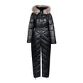 thumbnail image 3 of Tiqkatyck Womens Ski Suit Clearance Women's Winter Ski Onesie Outdoor Sports Snowsuit Removable Collar Coat Onesie Jumpsuits for Women Dressy One Piece Jumpsuit Black, 3 of 3