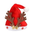 thumbnail image 3 of Christmas Santa Hats for Men Women Adult Reindeer Christmas Hat Holiday Party Accessory for Men and Women Fun Party Hat Holiday Gifts, 3 of 3