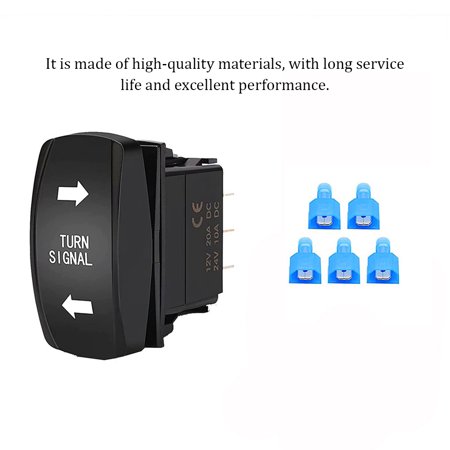 Signal Rocker Switch Turn Signal Rocker Switch Kit 12V Professional Replacing Vehicle Boat ...