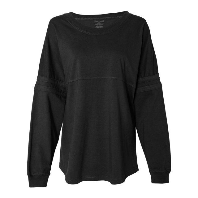 Boxercraft T-Shirt Jersey à Manches Longues avec Pompons, m, Noir