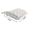 thumbnail image 5 of Dragonfly Lumbar Pillow, Shabby Form Roses Worn Old Vintage Backdrop with Moth Bugs Print, Soft Back Cushion for Office Chairs with Adjustable Straps, 14" x 13", Pale Pink Pale Grey, by Ambesonne, 5 of 7
