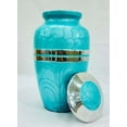 thumbnail image 3 of Light Blue Human Ashes Urn | Urn for Human and Pet | Aluminum Cremation Urns for Ashes & Mortal Remain | Urn for Human Ashes | Ashes Keepsake urn | Cinerary Urns Burial Urns | Pet Urn | Memorial Urn, 3 of 5