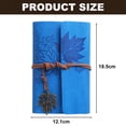 thumbnail image 2 of A6 Leather diary notebook with blank pages, vintage fillable diary, personal travel diary art sketchbook for writing, 80 pages,blue, 2 of 5