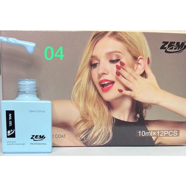 Enamel Zem Nail Gel Soak Off Color Coat 10ml Uv/Led Novas Cores Empaquetado cuadrado Deng Xun unisex