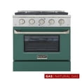 thumbnail image 2 of Kucht Professional 30" Modern Stainless Steel Natural Gas Range in Green/Silver, 2 of 18