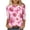 Breast cancer awareness shirts-Pink, variant on Homenesgenics Breast Cancer Ribbon Shirts Women's Fashion Breast Cancer Print Round Neck Three Quarter Sleeve 3/4 Sleeve T-Shirt Tops Pink M