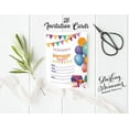 thumbnail image 3 of Darling Souvenir Multicolor Birthday Invitation Card Printable Elegant Fill or Write In Blank Party Invites 28 Pcs 5 x 7 Inches, 3 of 5