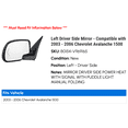 thumbnail image 2 of Left Driver Side Mirror - Compatible with 2003 - 2006 Chevy Avalanche 1500 2004 2005, 2 of 2
