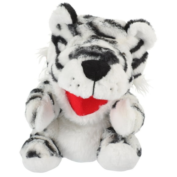 KAKOWELY Marionetas de peluche para contar historias, marionetas de mano interactivas de animales, marionetas de mano de tigre de peluche de dibujos animados