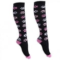 thumbnail image 4 of Mujeres Corriendo Medias De Calcetines De Compresión Para Trotar Negro rosa m s, 4 of 6