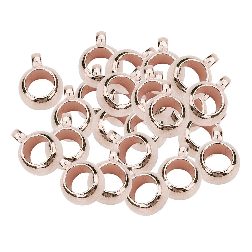 300 Pieces Gold/Rosegold Plated Pendant Bails Beads Clasp Charms Hanger For Jewelry Making Fit European Charm Bracelet Jewelry Making Findings
