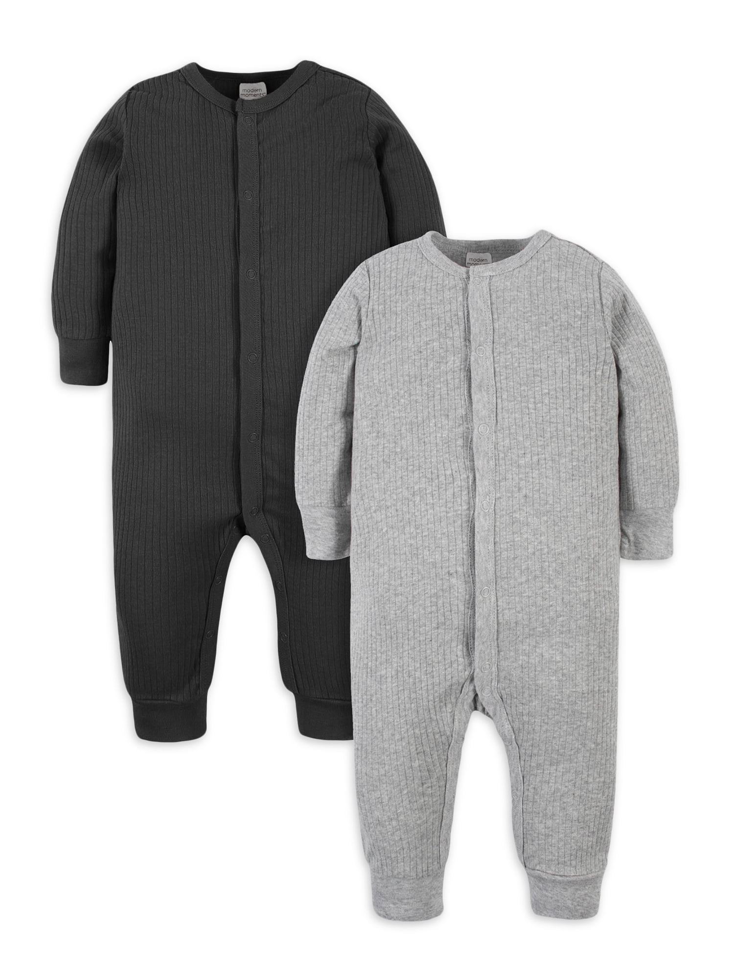 Modern Moments by Gerber Baby Boy Coveralls, 2Pack (Newborn 12M