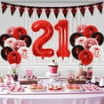 thumbnail image 2 of Red and Black 21st Birthday Decorations, Glitter 21 Birthday Flag Bunting, Happy Birthday Banner, Red Black White 21st Birthday Balloons, 21 Foil Balloon, 21st Birthday Party Supplies for Men Women, 2 of 7