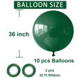 thumbnail image 2 of Globos BOMSI de látex verde de 36 pulgadas, paquete de 10 unidades, decoración para fiestas, 2 of 7