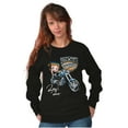 thumbnail image 3 of Biker Betty Boop Choppers Motorcycle Women Crewneck Sweatshirt Brisco Brands S, 3 of 5