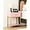 Pink, variant on Nightstand with Charging Station,Bedside Table with Drawer and 2 Shelf Storage, Small Side Table, Modern White Night Stand, Tall End Table for Bedroom, Living Room (White-Black Legs)