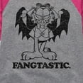 thumbnail image 3 of Garfield - Fangtastic - Toddler And Youth Girls Raglan Graphic T-Shirt, 3 of 5