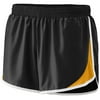 Augusta Sportswear M Womens Junior Fit Adrenaline Shorts Black/Gold/White 1267