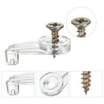 thumbnail image 4 of Uxcell Lot de 50 Pinces de Retenue en Verre avec Vis Cylindrique de 4 mm pour Armoire Brun, 4 of 5