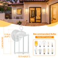 thumbnail image 2 of Farol de pared para exteriores MATAMEYE, grande, impermeable, paquete de 2, 2 of 8