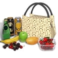 thumbnail image 3 of Fuzoiu Vintage Keys Print Portable Insulation Lunch Bag,Large Lunch Box,Container Reusable Leakproof Tote for Work, Travel, and Outdoor Activities, 3 of 6