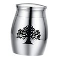 thumbnail image 2 of Cremation Memorial Urn Storage Urn Jar Remembrance Memories Openable Pet Urn Tree pattern, 2 of 7