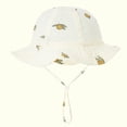 thumbnail image 2 of Penkiiy Baby Hats Bucket Hat Toddler Baby Summer Sun Protection Fashion Print Outdoor Sun-hat Cute Sunscreen Hat Cap Beige Hat for 3-12 Months, 2 of 4