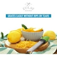 thumbnail image 3 of Zulay Kitchen Cheese Grater & Zester - Stainless Steel Lemon Zester Tool - Zester for Kitchen - Cheese Grater Handheld - Chocolate, Coconut, Nutmeg, Ginger, Lemon Zester - Citrus Zester (Green), 3 of 7
