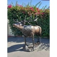 thumbnail image 4 of Nifao Life-Size Elk Bronze Statue – Outdoor Garden Decor Sculpture, 43"L x 99"W x 87"H, 4 of 7