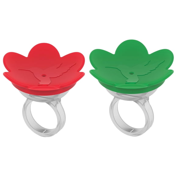 (2-Pack) - ZUMMR Hummingbird Ring Feeder (Red and Green)