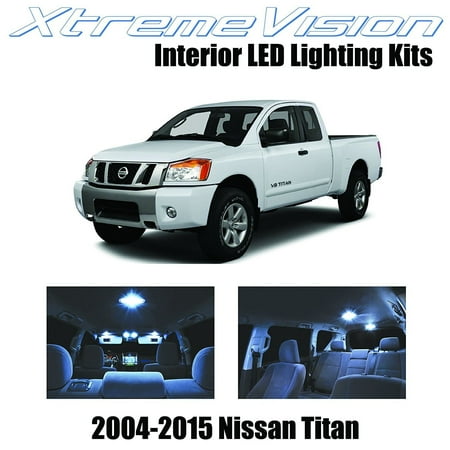 Nissan Titan Interior Light Cover XtremeVision LED for Nissan Titan 2004-2015 (16 Pieces) Cool White Premium Interior LED Kit Package + Installation Tool ()
