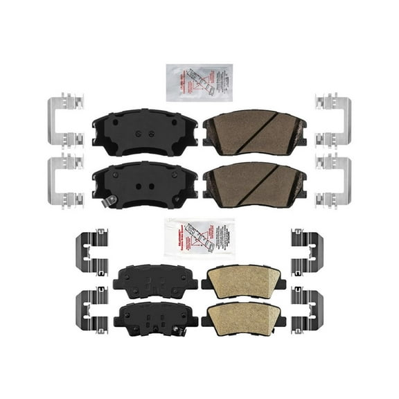 AME Front   Rear Disc Brake Pads, hardware for Kia Soul 2020 2021 2022 Turbo
