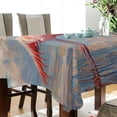 thumbnail image 3 of BZSMCE Square Tablecloth Flamingos Standing in Shallow Wate Pattern Tableclothes, 3 of 9