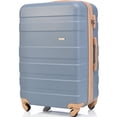 thumbnail image 4 of Expandable 3 Piece Luggage Sets, ABS Hardshell Lightweight Suitcase with Spinner Wheels and TSA Lock, Travel Suitcase with Handy Divider, Telescoping and Short Handles, (20"/24"/28") Blue1, 4 of 7