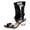 Black, variant on Square Open Toe Heels for Women Clear Heeled Ankle Booties with Side Zipper Fashion Patent Leather Wide Calf Sandals Black Size 9