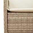 thumbnail image 3 of vidaXL 9 Piece Garden Dining Set with Cushions Beige Poly Rattan, 3 of 4