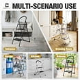 thumbnail image 6 of CAPHAUS 3-Step Ladder, Portable Folding Step Stool with Extra Wide Anti-Slip Pedal, Heavy Duty Foldable Small Step Ladder with Hand Grip, ANSI A14.11 Certified Sturdy Step Stool, White, 6 of 9