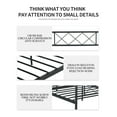 thumbnail image 4 of SYNGAR Single Platform Bed Frame Twin Size with Vintage Headboard and Footboard, Metal Leg Support, No Box Spring Needed, Heavy Duty Steel Twin Bed Frame with 220LBS Weight Capacity, Black, 4 of 12