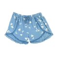 thumbnail image 4 of DKNY Girls Shorts Pack of 2 with Waistband Drawstring Beautiful Crochet Lace,Twill/Lace,6X, 4 of 6