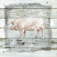 thumbnail image 2 of Robinson, Carol 15x15 Black Ornate Wood Framed with Double Matting Museum Art Print Titled - Farmhouse Collage Pig, 2 of 4