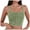 Green, variant on vigerkar Womens Denim Stretchy Vest Square Neck Sleeveless Tight Causal Basic Jean Tank Tops Summer Trendy (Dark Blue, L)