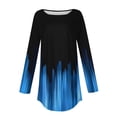thumbnail image 5 of Summer Savings Clearance!Viikei Womens Blouses Clearance,Women's Long-sleeved Crew-neck Drop Shoulder Casual Printed Black XXXL, 5 of 5