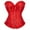 Red, variant on Floral Bustier Corsets for Women Zipper Ruffle Waist Cincher Corset Tops Jacquard Party Push-Up Bustiers Green, XXXXL