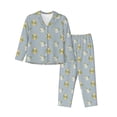 thumbnail image 1 of Balery Baby Elephant Giraffe Conjunto de Pijama con Estampado para Mujer, Conjunto de Dos Piezas con Manga Larga, Ropa de Dormir Suave con Bolsillos, Pijamas Cómodos-Large, 1 of 7